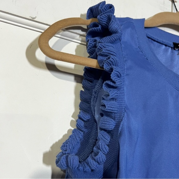 Express Sleeveless Tank Top Ruffled Blue Size Medium - Picture 3 of 6